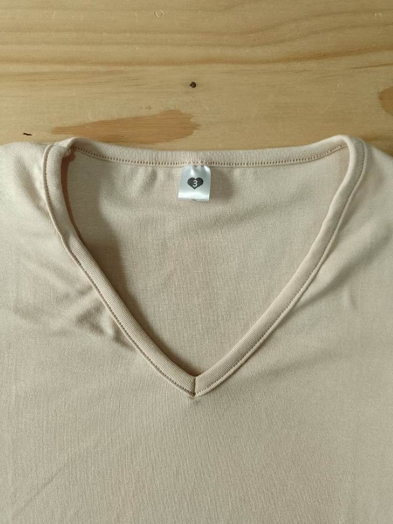 Remera Dama M/C Jersey escote V T3 a T5