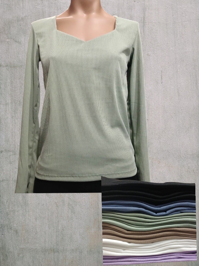 Remera Dama M/L Morley cuello Espejo T.U