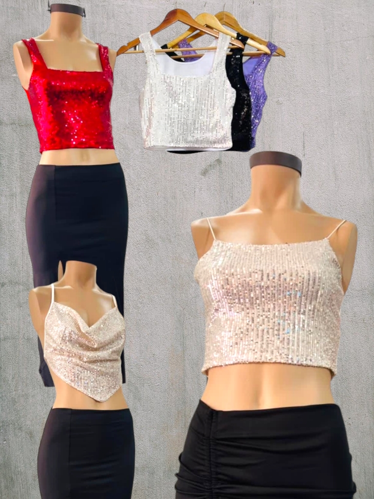 Top Dama Lentejuelas Modelos varios T.U (consultar mod disponible)