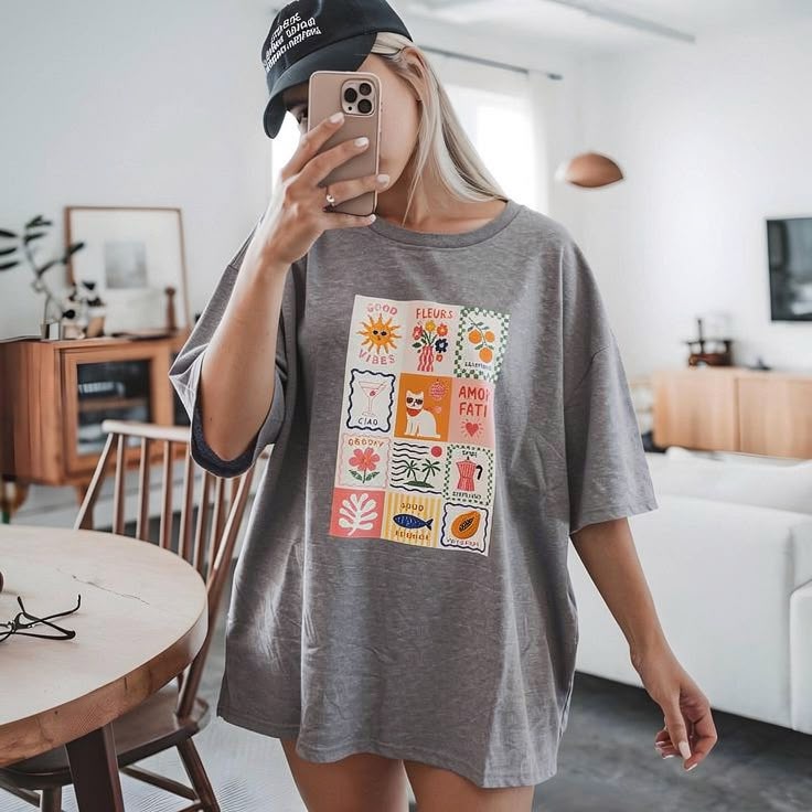 Remeron Dama Algodon peinado con estampa T.U Amplio!!