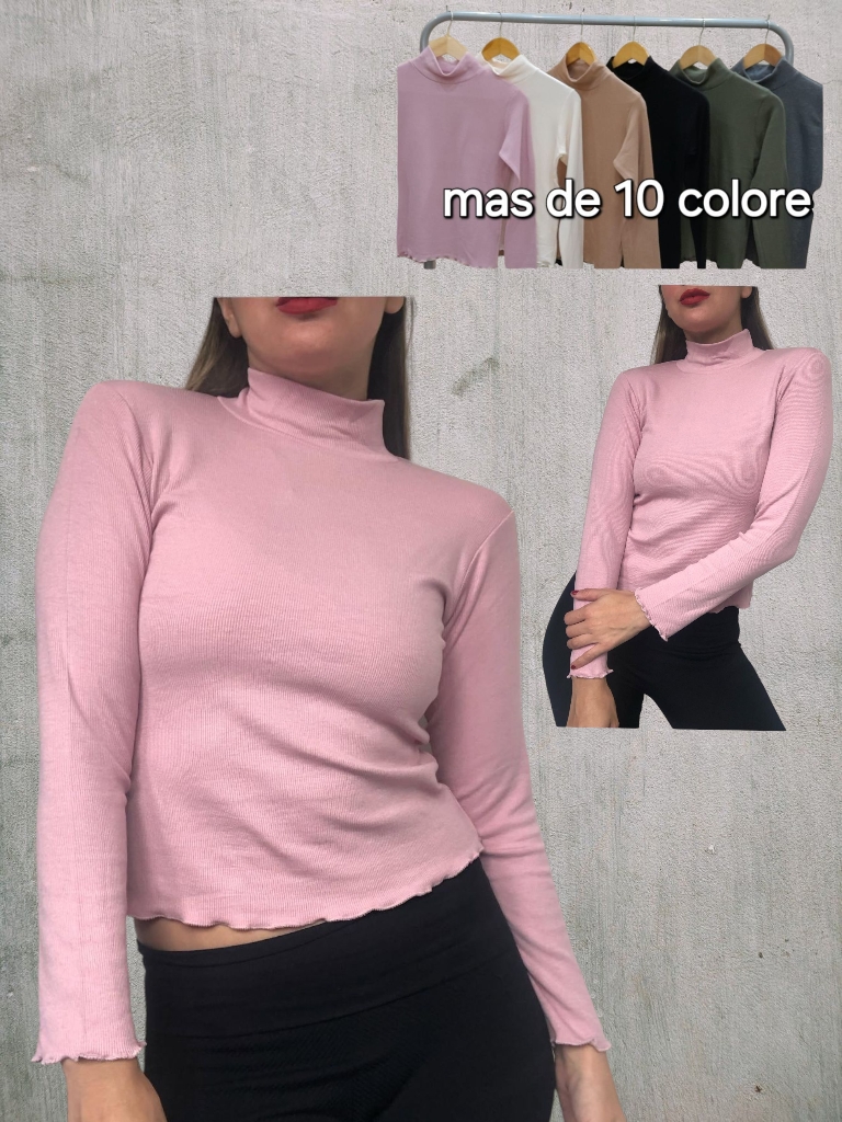 Media Polera Dama Morley ribb con ribete T.U