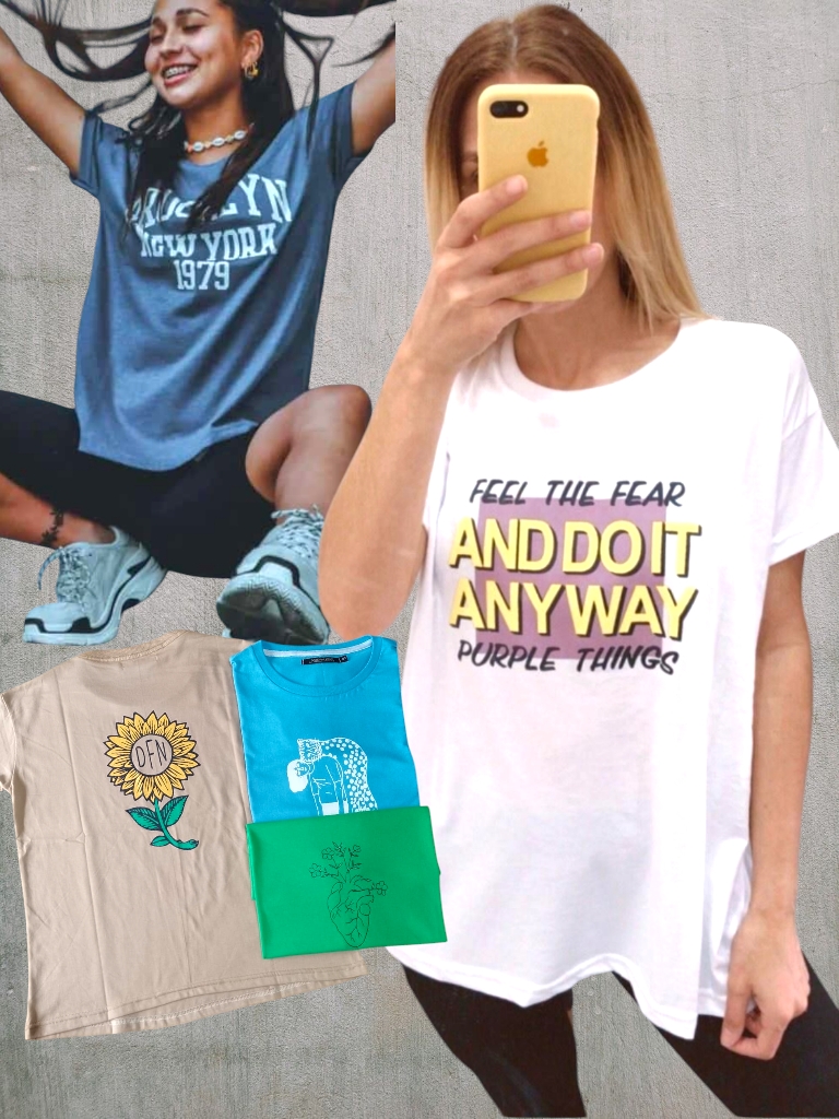 Remera Dama M/C Algdon peinado BOSSA T.S a T.XL