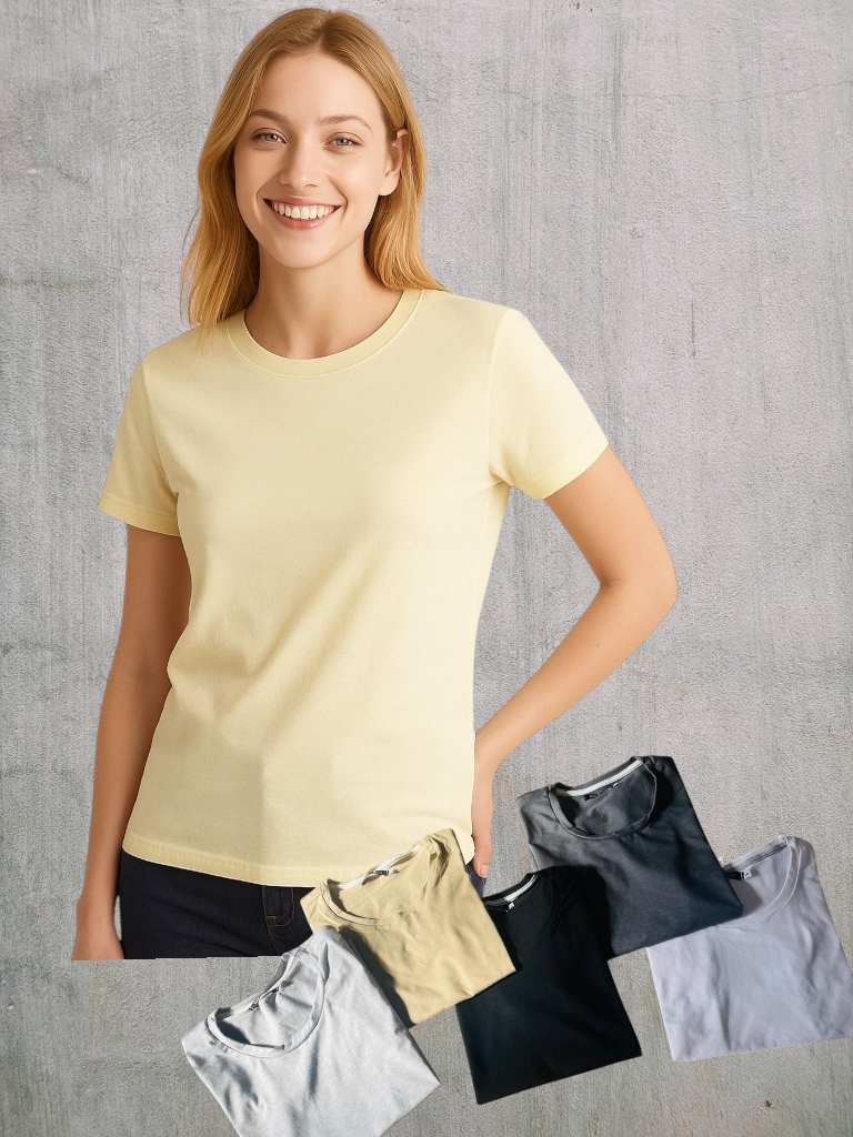 Remera Dama M/C Algodon peinado LISA TS a T3XL