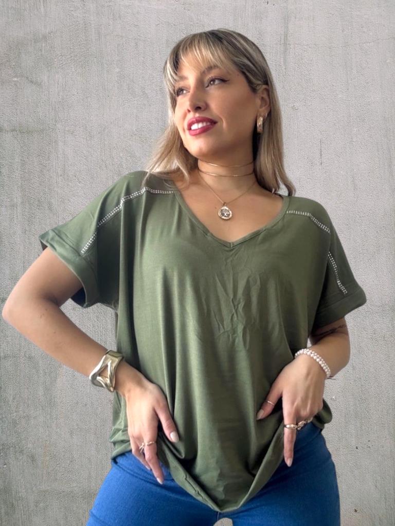 Remeron Dama jersey con brillo en mangas T.U Amplio aprox t5