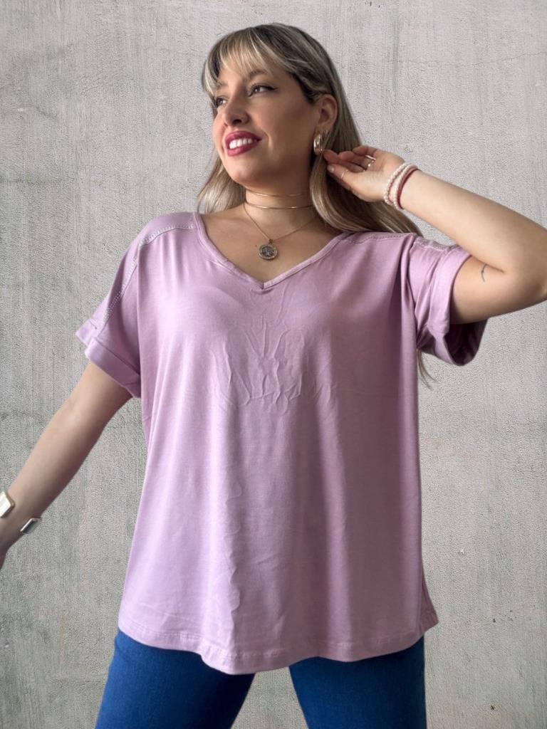 Remeron Dama jersey con brillo en mangas T.U Amplio aprox t5