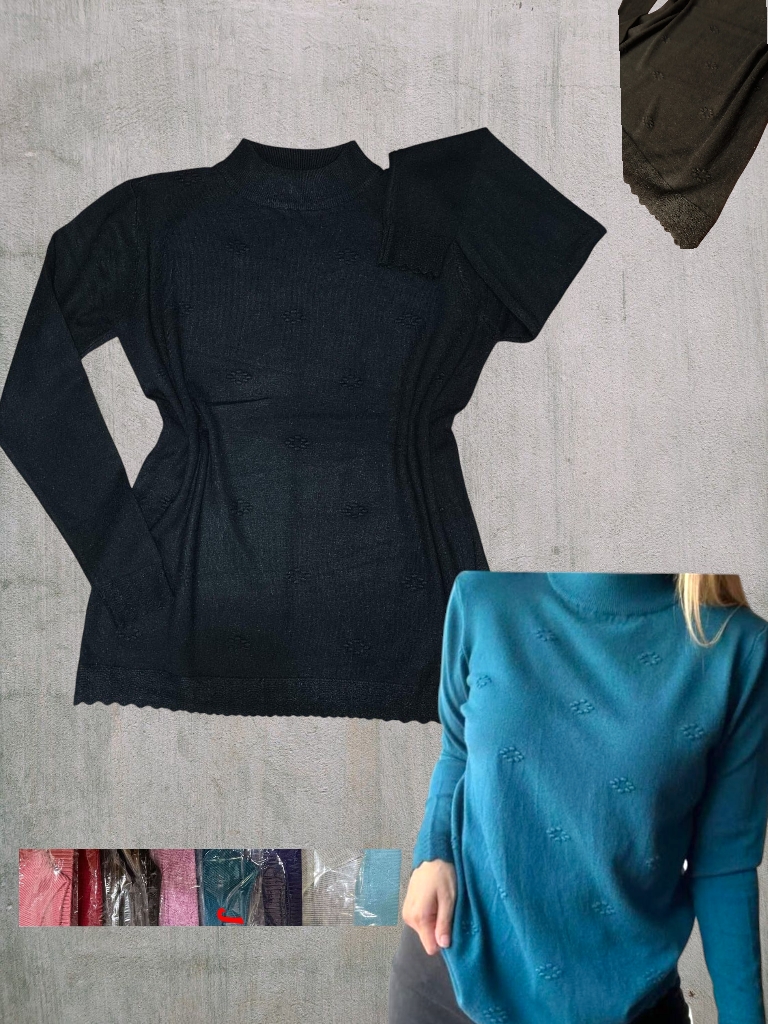 Sweater Dama Bremer con pelotitas IMPORT T.U Abarca hasta t6