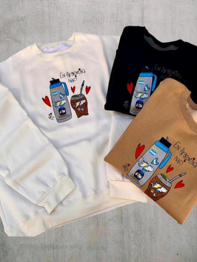 Buzo Dama Algodon FRIZA Premium OVER con Estampa T.U