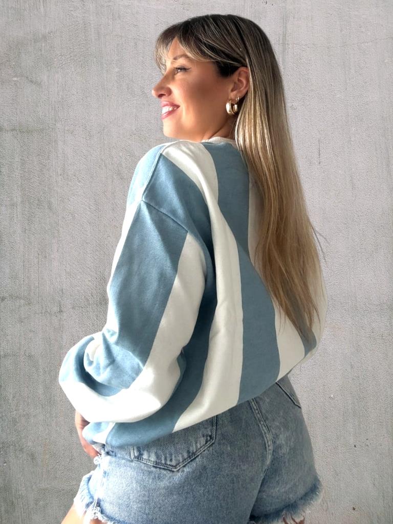 Buzo Sol de Mayo Raya Vertical rustico T.U amplio