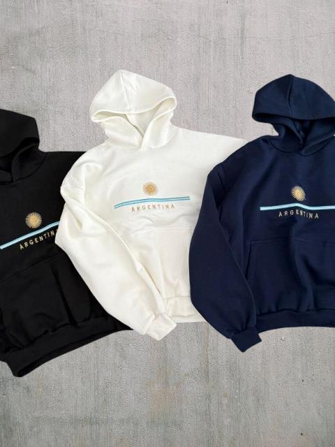 Buzo Dama Algodon Friza Premium Over ARG bordado T.U