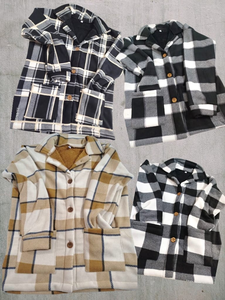 Saco Dama micro polar con corderito T2 a T5 relaes (colores claros)