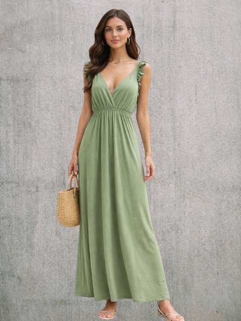 Vestido Dama Lino Liso Largo T2 a T7