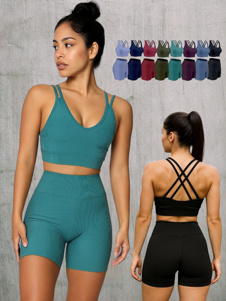 Conjunto Dama Morley spandex TOP + SHORT T1 a T5