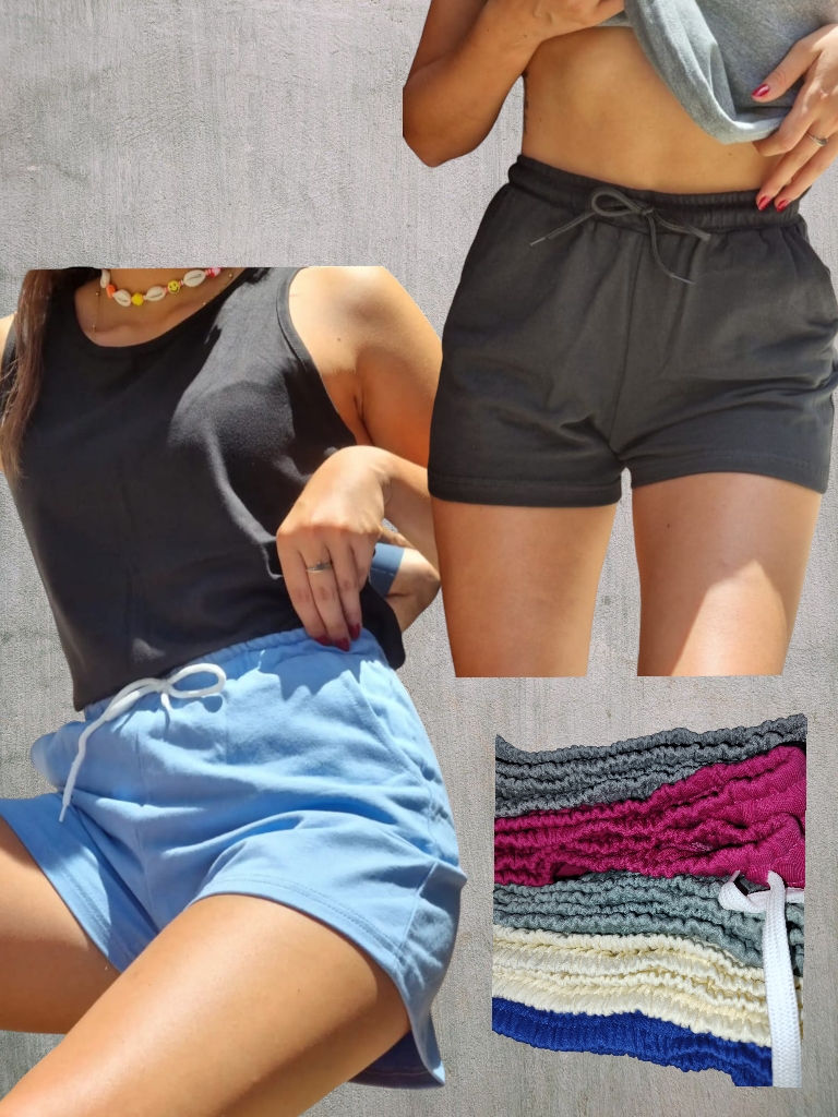 Short Dama Algodon peinado RUSTICO T.S a T.XL