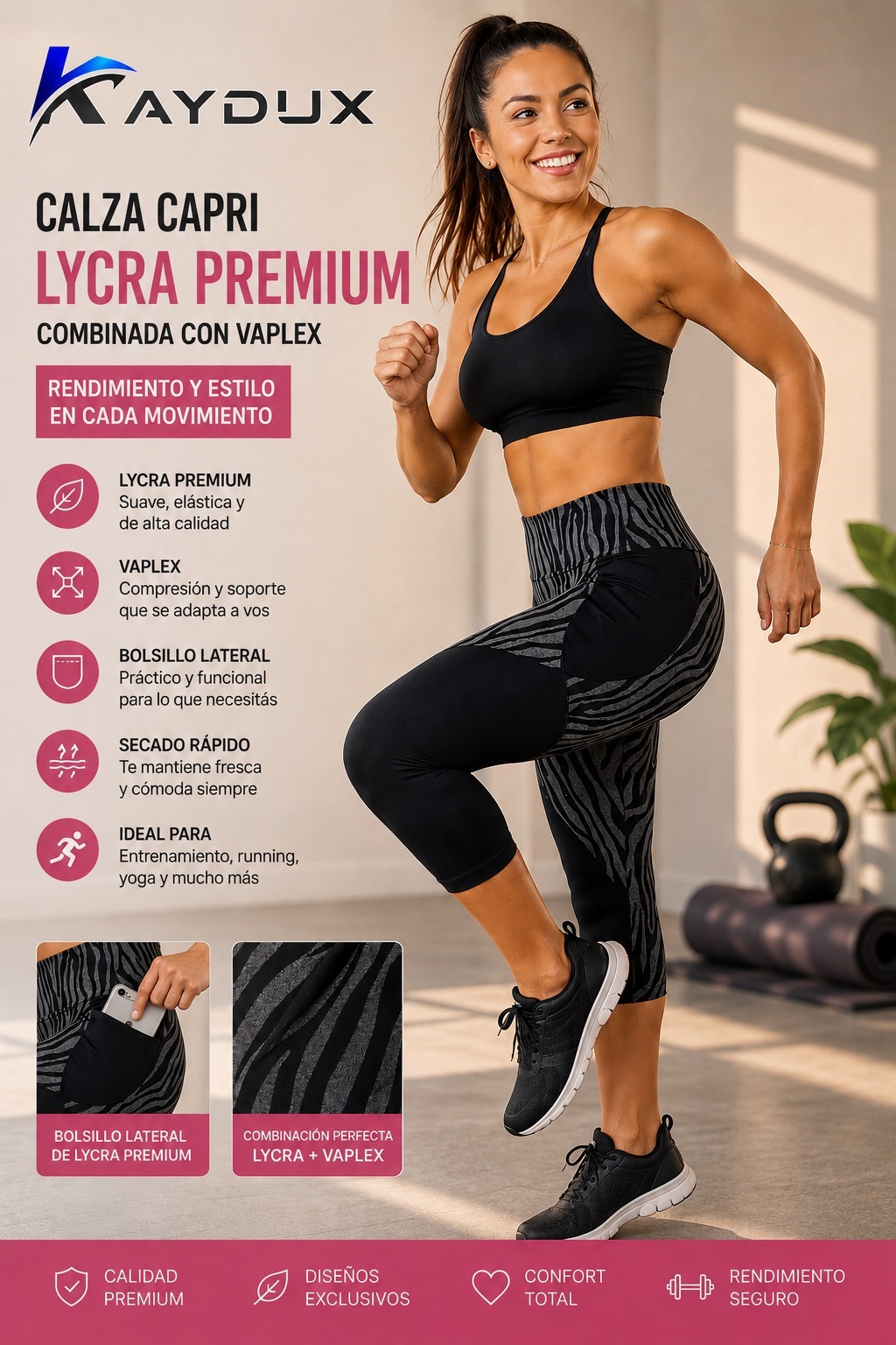 Capri Dama Vaplex con bolsillo T1 a T6