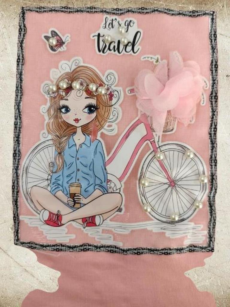 Remera Nena M/C Algodon con aplique import T4 a T16