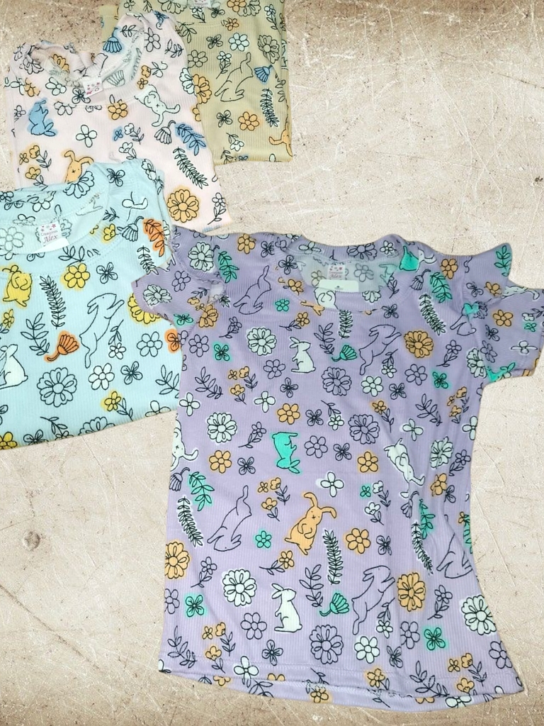 Remera Nena M/C Morley estampada con volados T4 a T16
