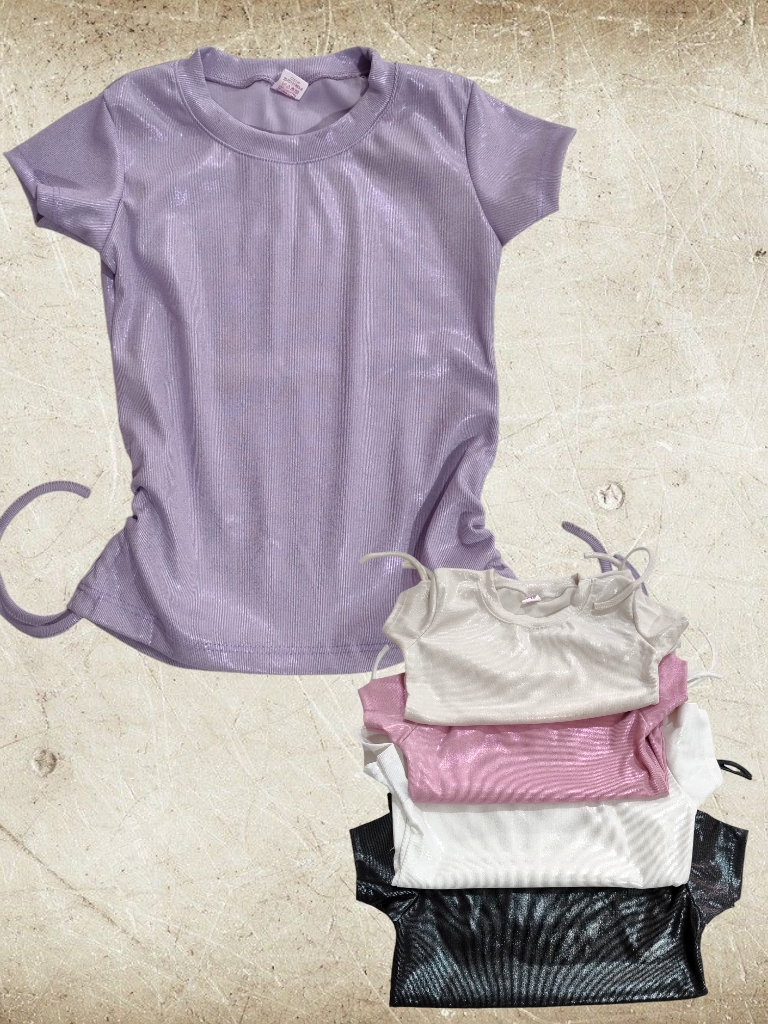 Remera Nena M/C Morley foil con frunce T4 a T16