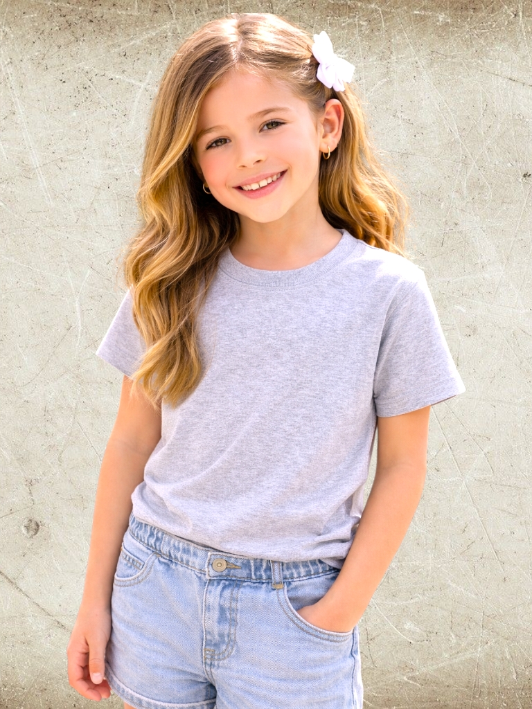 Remera Chicos M/C Algodón Peinado GRIS T4 a T16 (talle real)