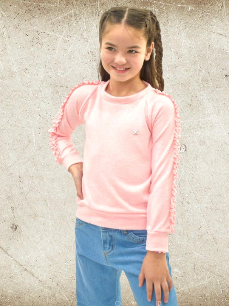 Buzo Nena lanilla Angora con frunce en mangas T4 a T16