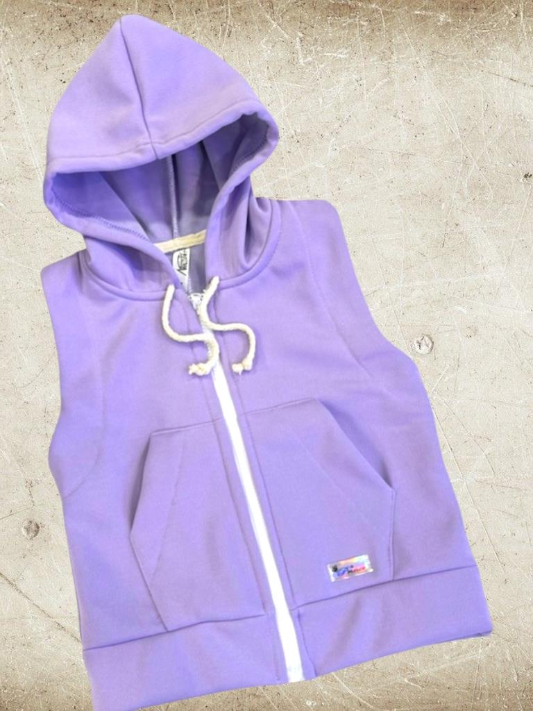 Chaleco Nena Jersey import con piel fina T4 a T16