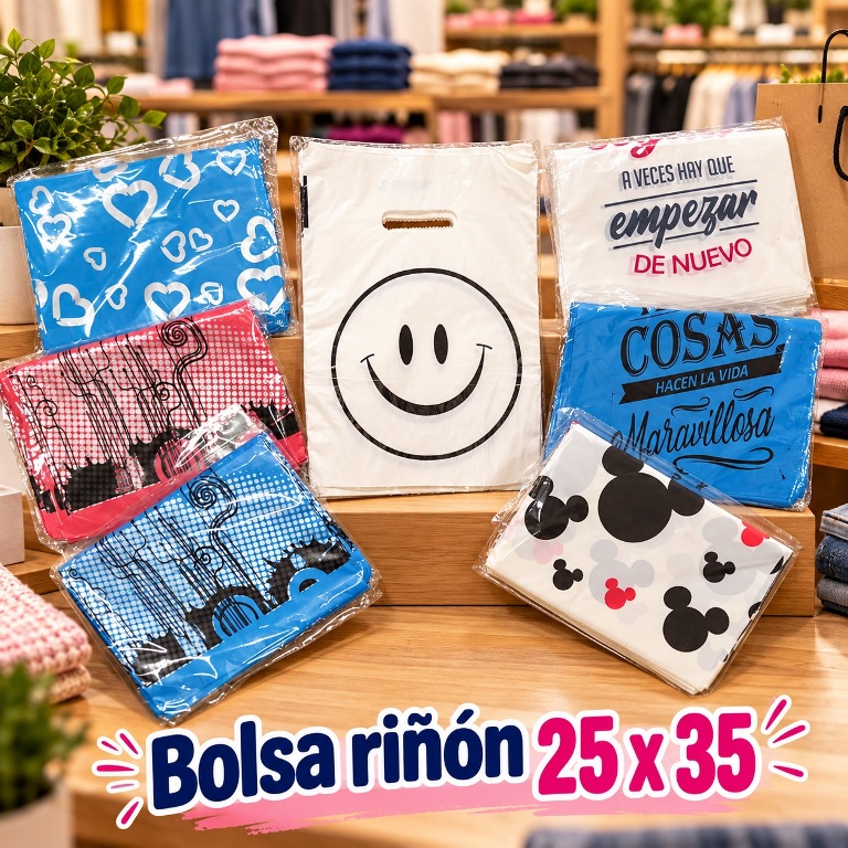 Bolsa Riñon Estampadas 25 x 35 paq X 50 UNID