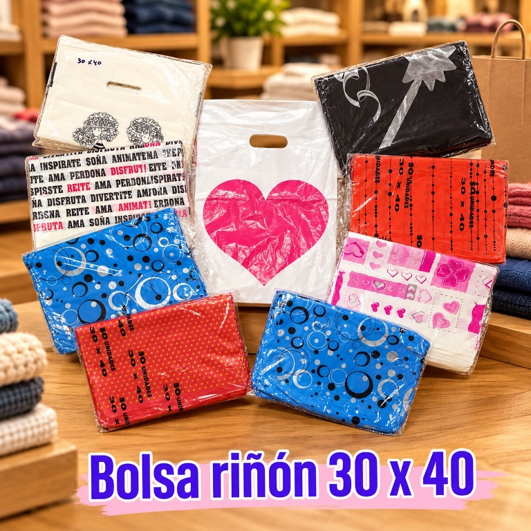 Bolsa Riñon Estampadas 30 x 40 paq X 50 UNID