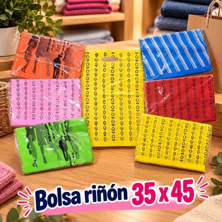 Bolsa Riñon Estampadas 35 x 45 paq X 50 UNID