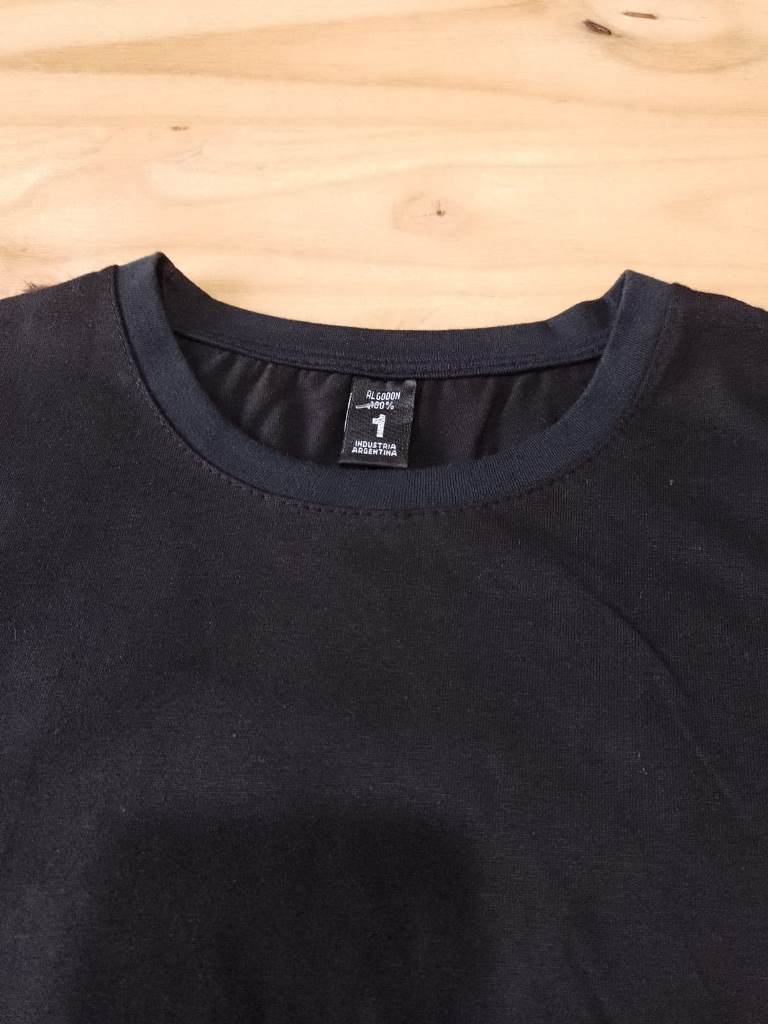 Remera Algodon M/C LISA T1 a T5 - NEGRO