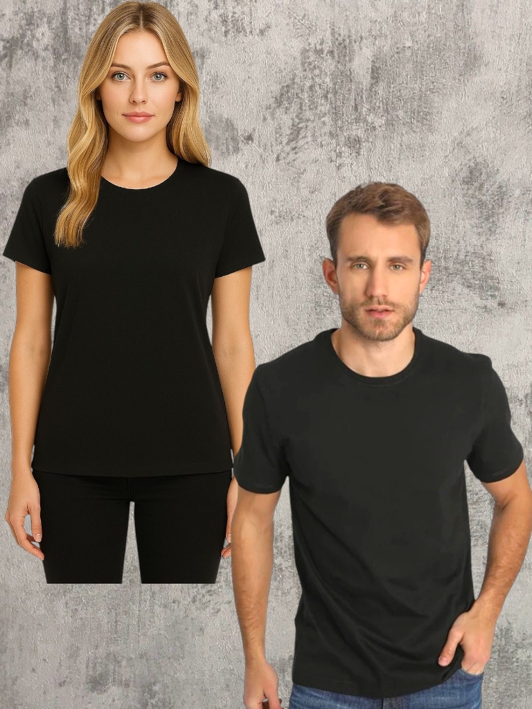 Remera Algodon M/C LISA T1 a T5 - NEGRO