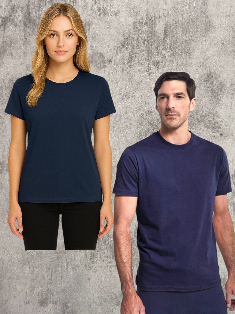 Remera Algodon M/C LISA T1 a T5 - AZUL MARINO