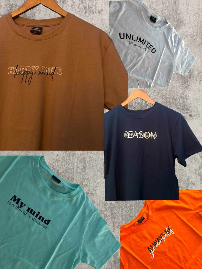  Remera Hombre M/C Algodon Peinado c/Logo T1 a T5