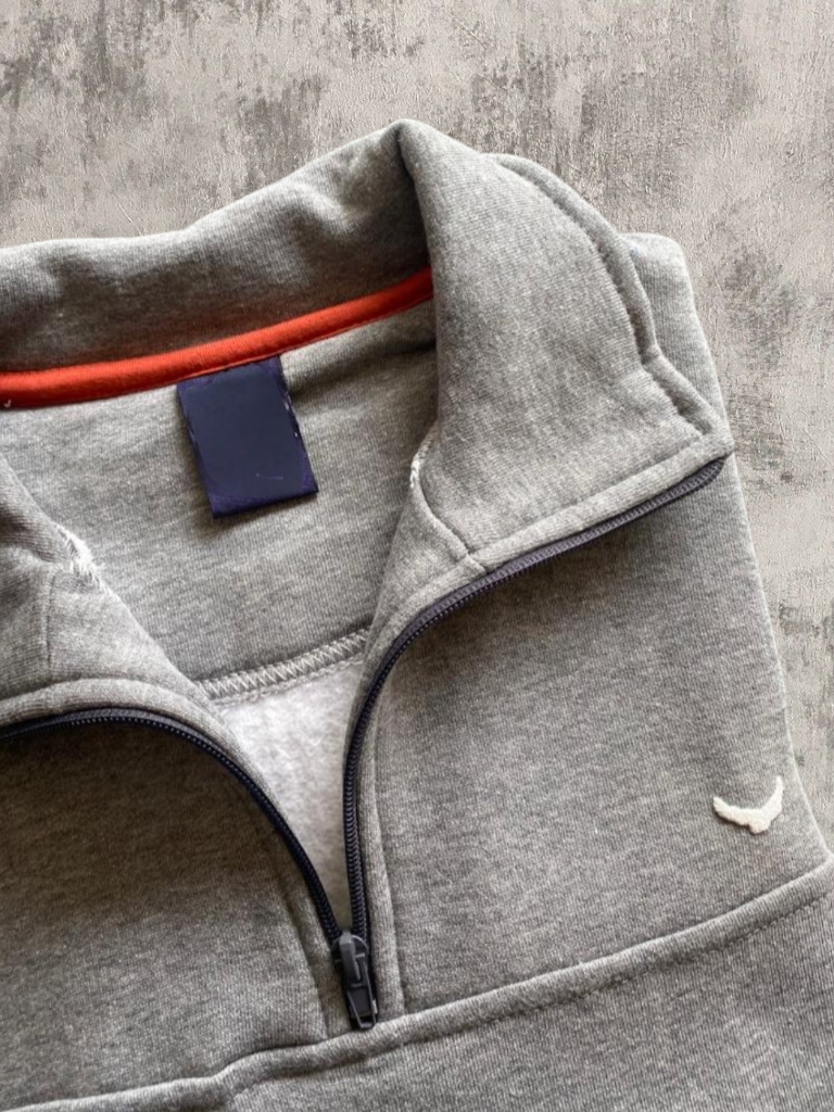 Buzo Hombre Algodon Medio Cierre Frizado T.S a T.XXL