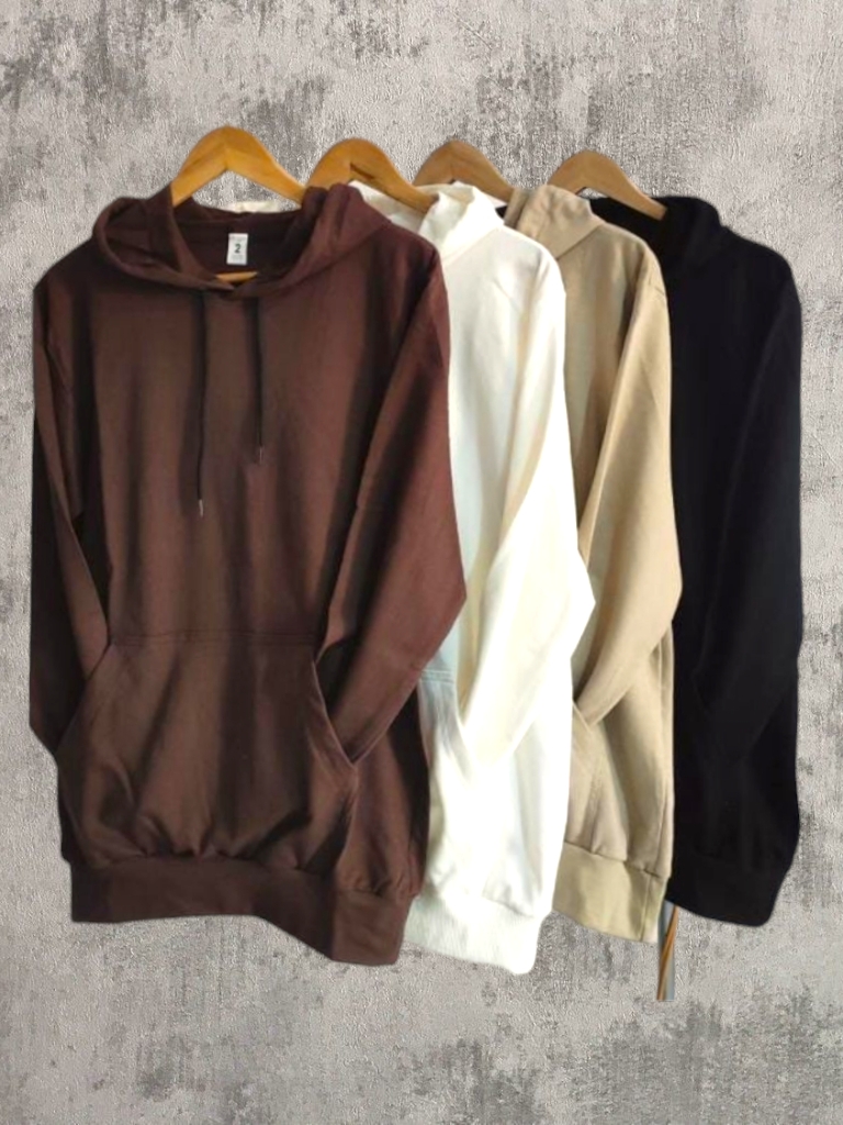 Buzo Algodon RUSTICO Liso con Capucha T2 a T5