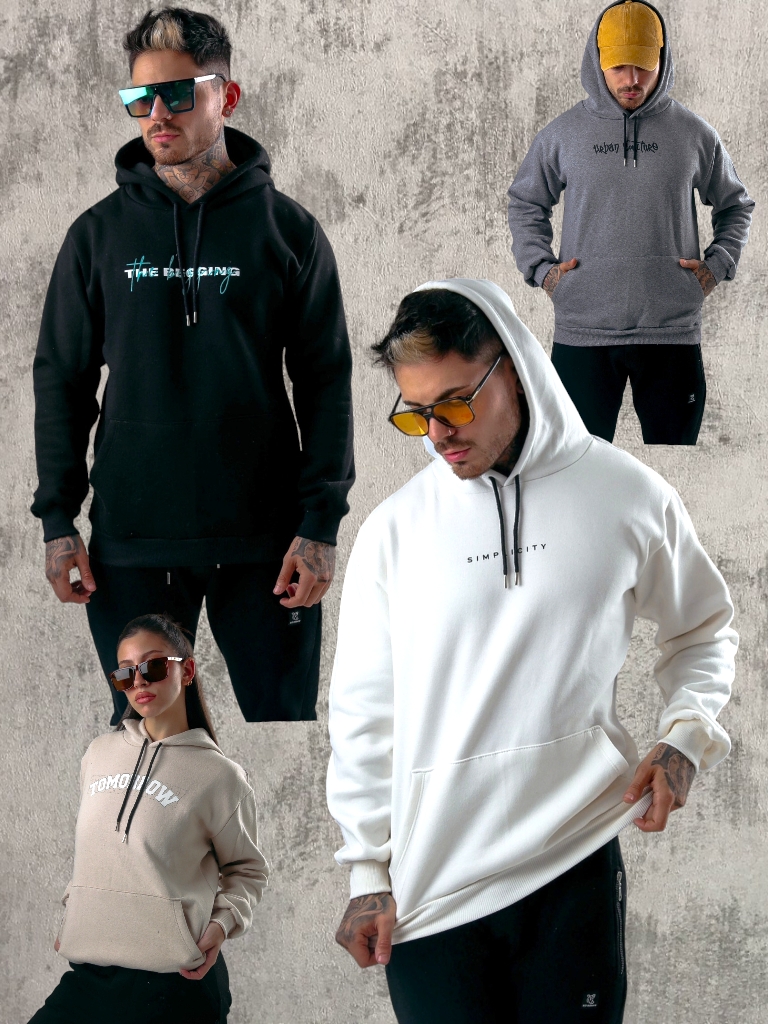 Buzo Hombre Con Capucha FRIZADO CW T.S a T.XXL