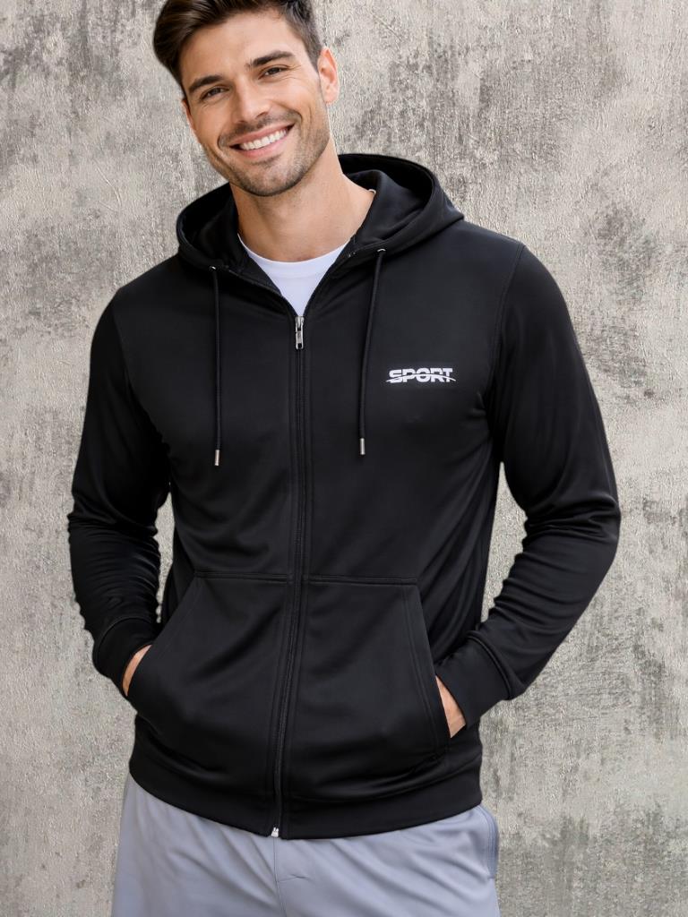 Campera Deportiva Lycra lisa c/logo T2 a T6