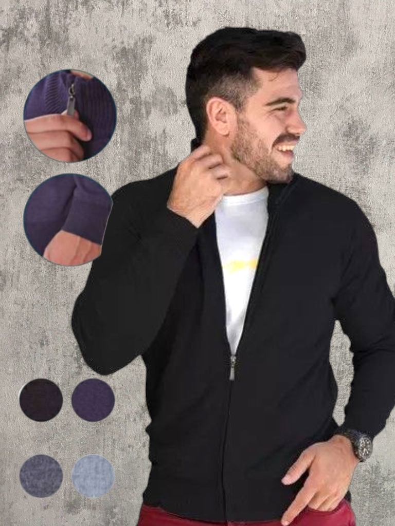 Campera Hombre Hilo Lisa T.S a T.XXL