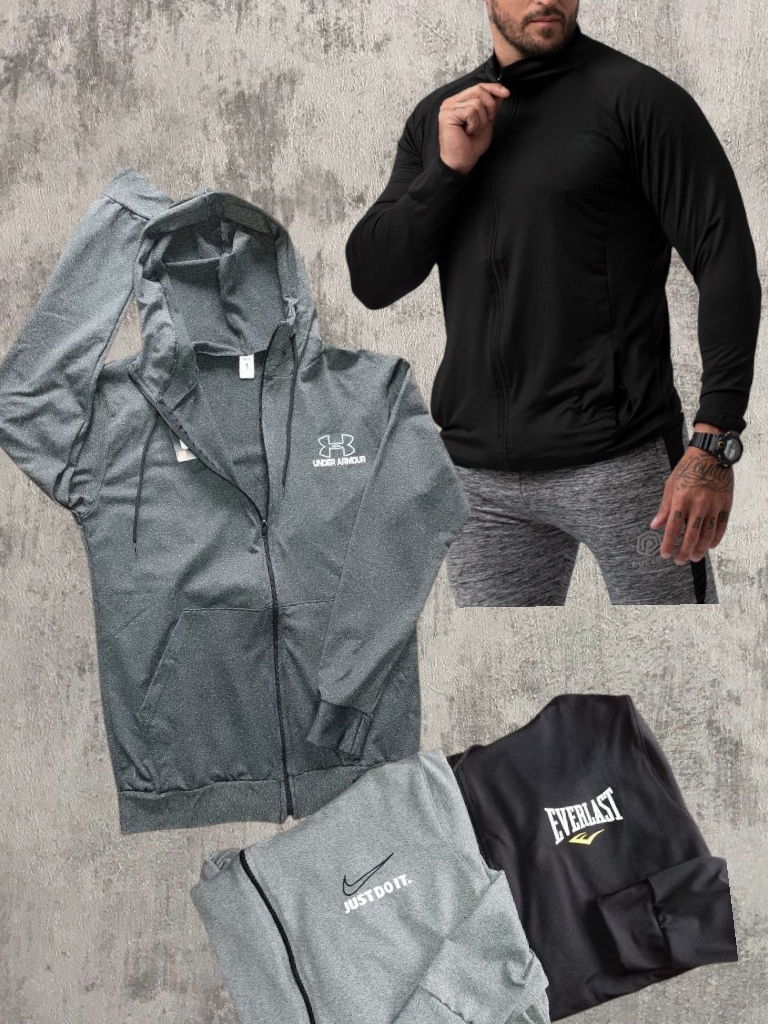 Campera Deportiva Lycra lisa c/logo TERMICA T7 a T9
