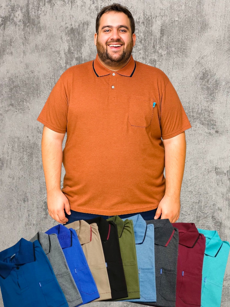 Chomba Hombre M/C Algodon con Bolsillo T7 a T10 (colores varios)