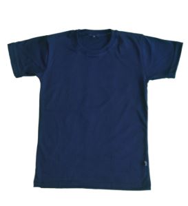 Remera unisex M/C Algodón cardado Lisa AZUL T4 a T16