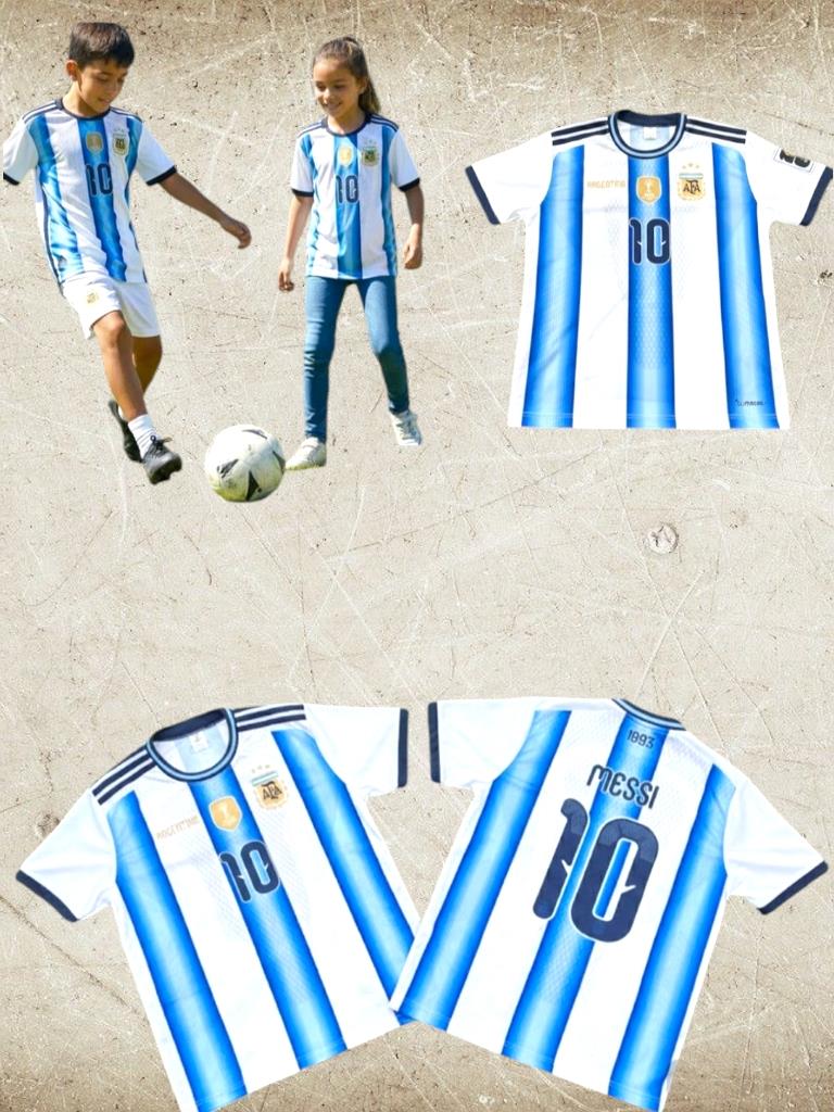 Camiseta Chicos Argentina Sublimada calidad premium T6 a T16