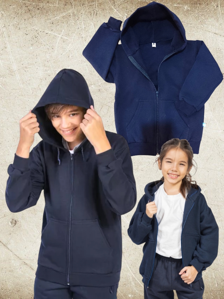 Campera Chicos Algodon Friza Intermedia T4 a T16