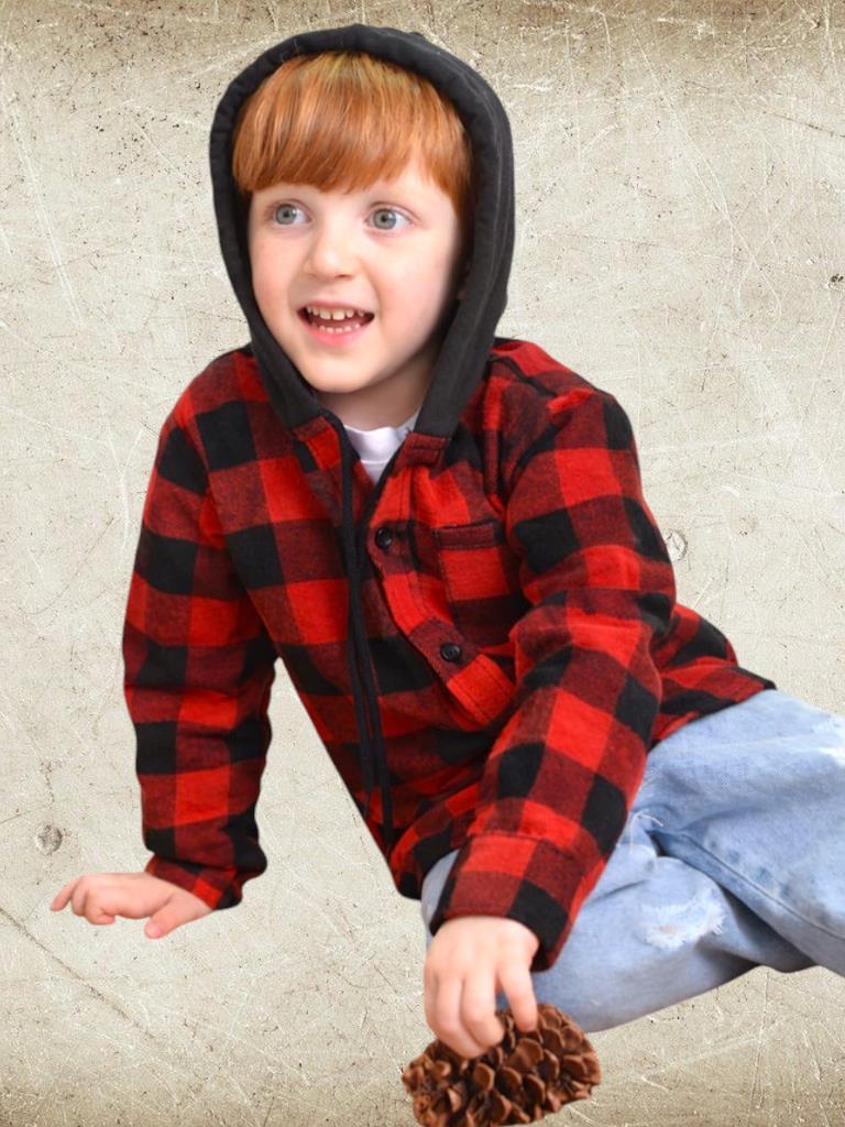 Camisaco Nene con Capucha tela pilu T4 a T16