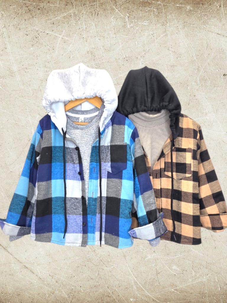 Camisaco Nene con Capucha tela pilu T4 a T16