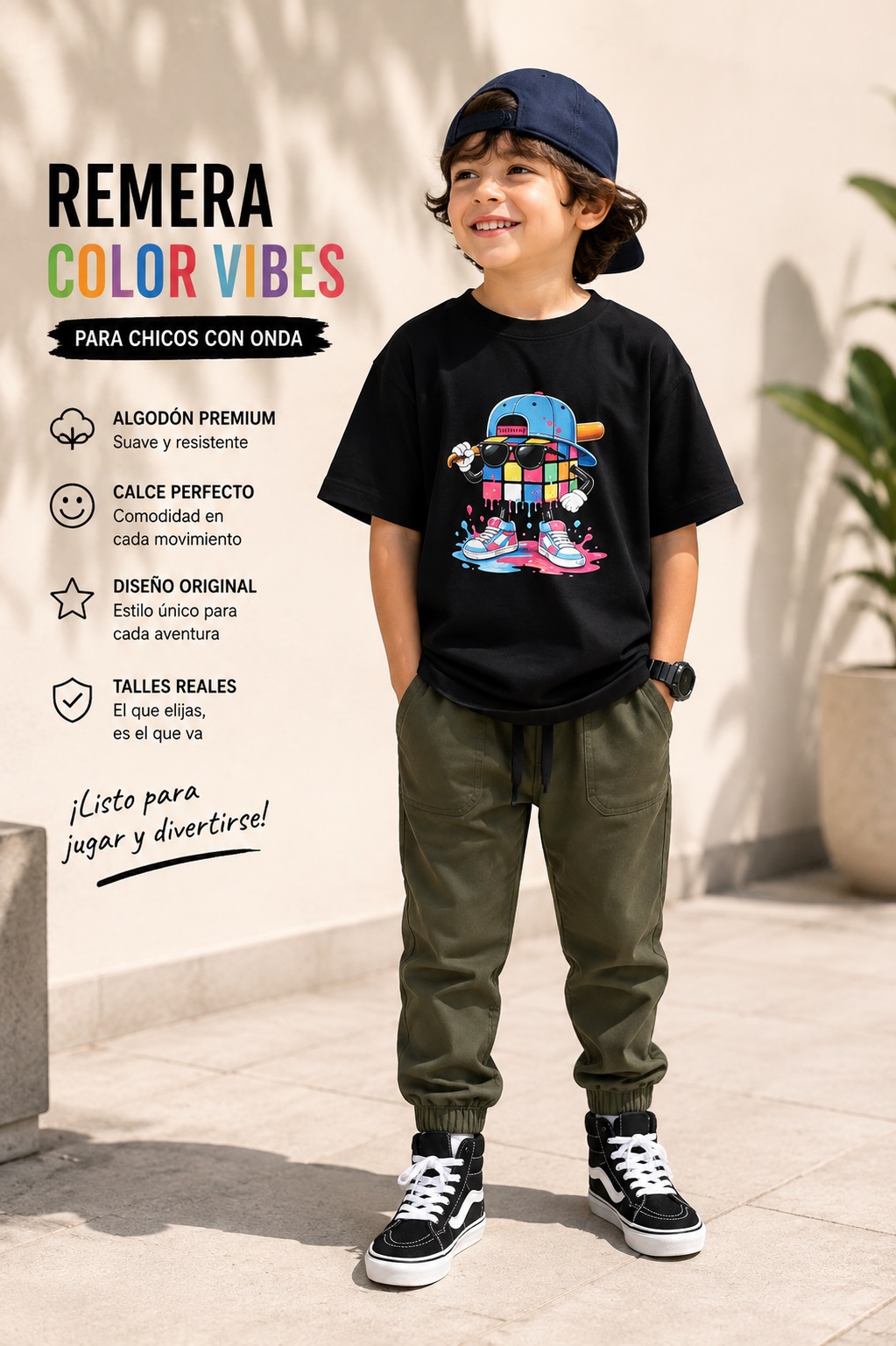 Remera Nene M/C Algodon Peinado 